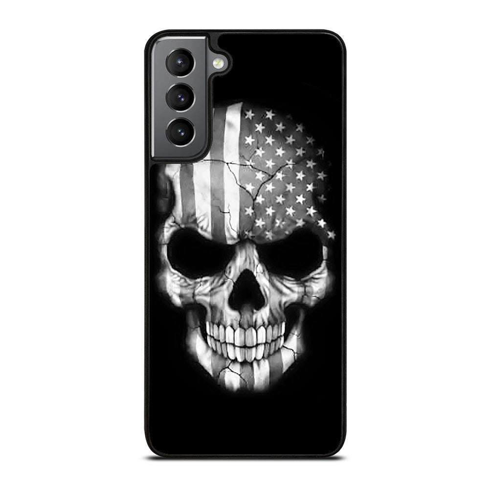 AMERICAN FLAG PUNISHER SKUL Samsung Galaxy S21 Plus 5G Case