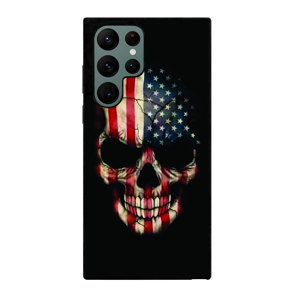 AMERICAN FLAG SKUL Samsung Galaxy S22 Ultra 5G Case