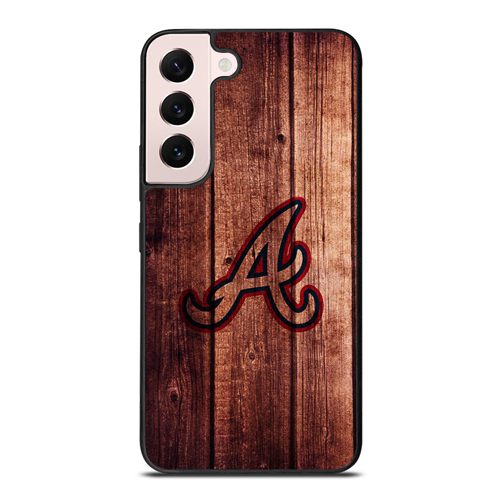 Atlanta Braves Wood Logo Samsung Galaxy S22 Plus 5G Case