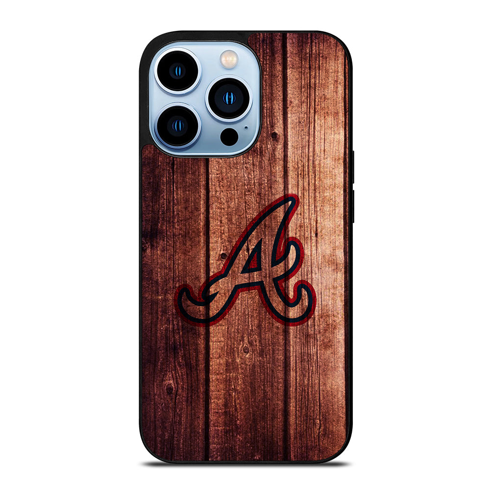 Atlanta Braves Wood Logo iPhone 13 Pro Max Case
