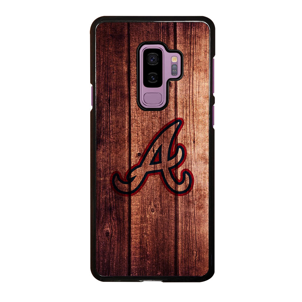 Atlanta Braves Wood Logo Samsung Galaxy S9 Plus Case