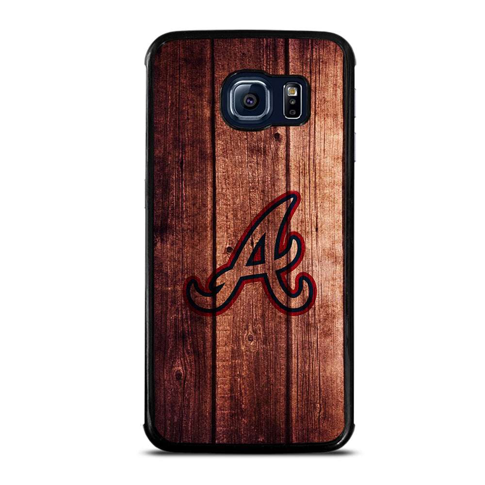 Atlanta Braves Wood Logo Samsung Galaxy S6 Edge Case