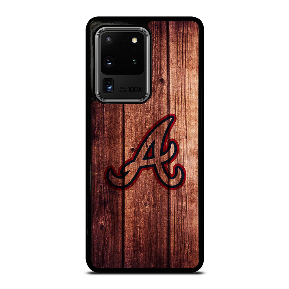 Atlanta Braves Wood Logo Samsung Galaxy S20 Ultra / S20 Ultra 5G Case
