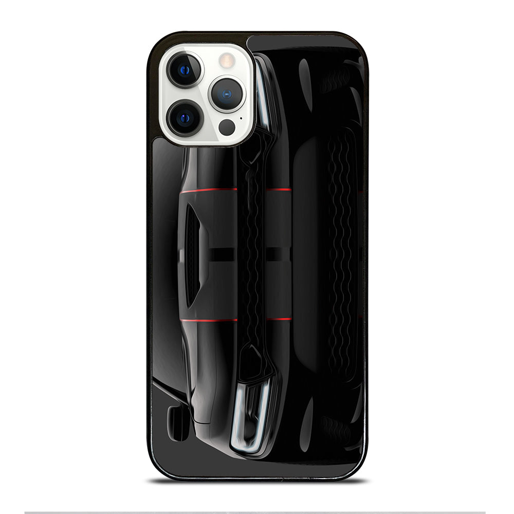Black Dodge Challenger Oilred iPhone 12 Pro Case