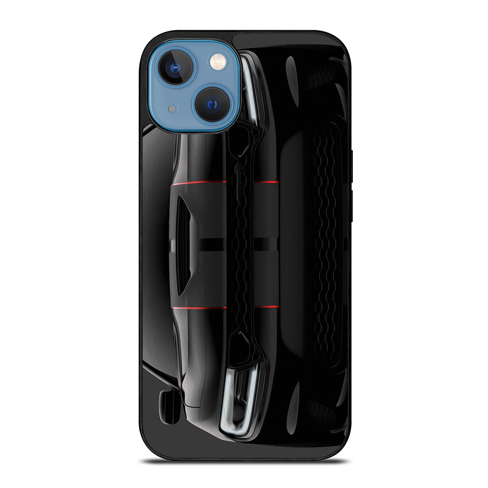 Black Dodge Challenger Oilred iPhone 13 Case