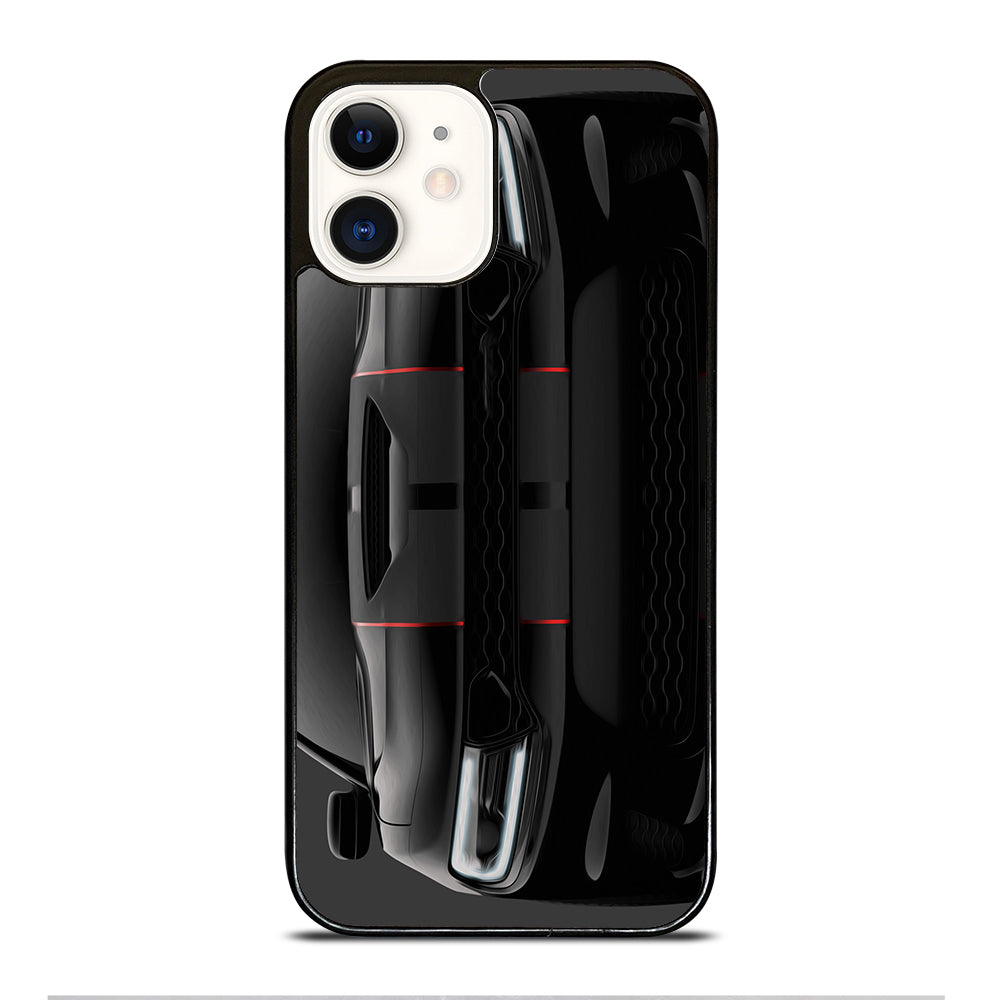 Black Dodge Challenger Oilred iPhone 12 Case