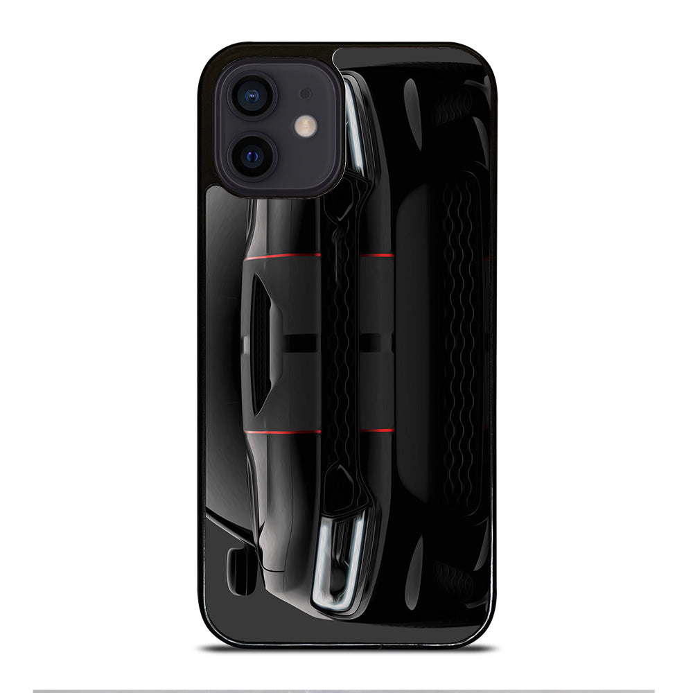 Black Dodge Challenger Oilred iPhone 12 Mini Case