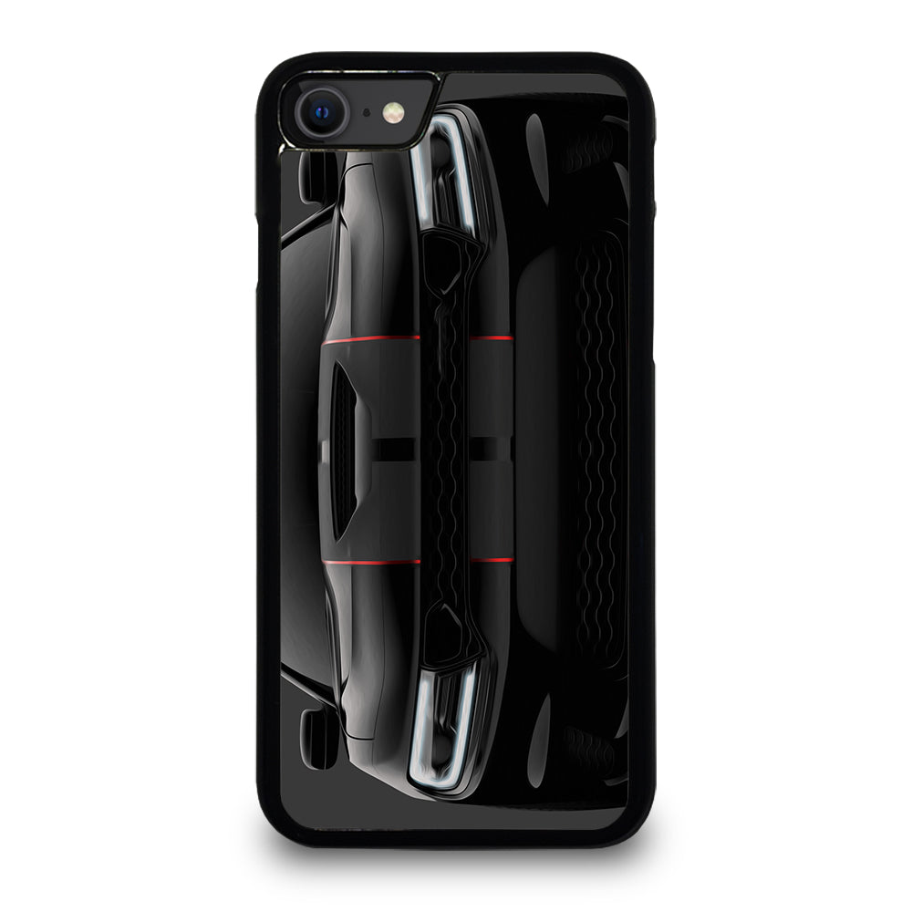Black Dodge Challenger Oilred iPhone SE 2020 Case