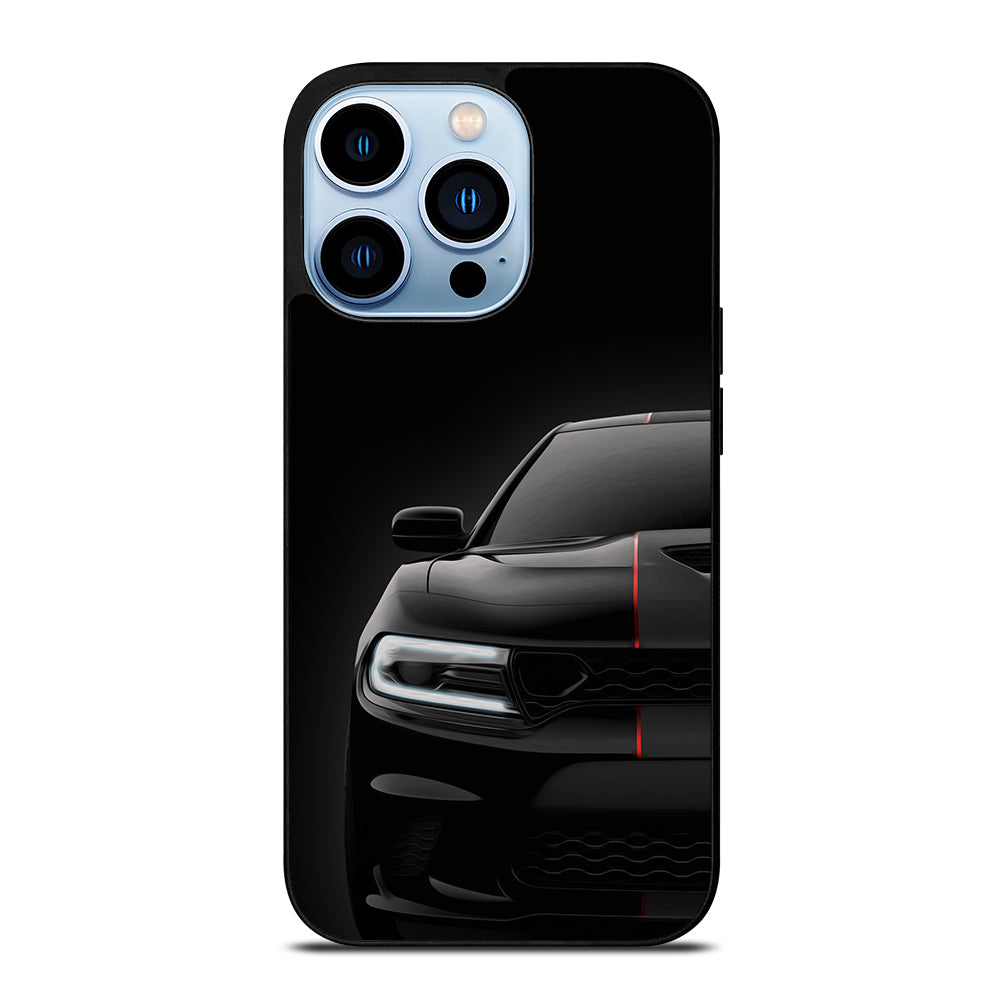 Black Dodge Challenger Outerglow iPhone 13 Pro Max Case