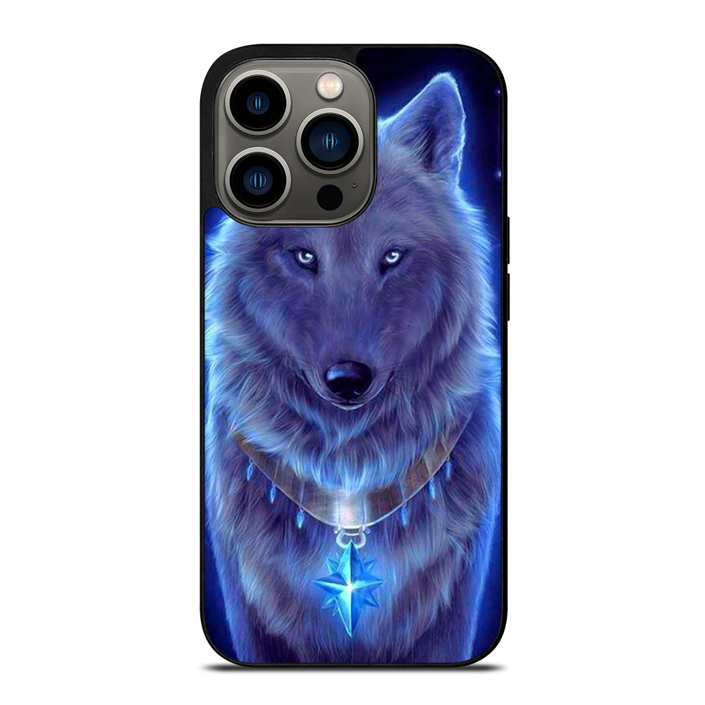 Blue Eye Gray Fantasy Wolf iPhone 13 Pro Case
