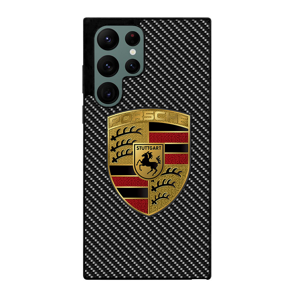 Carbon Porsche Logo Samsung Galaxy S22 Ultra 5G Case