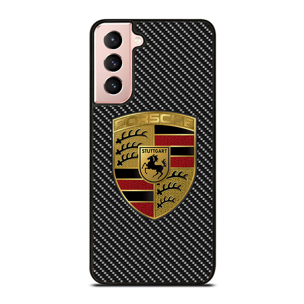 Carbon Porsche Logo Samsung Galaxy S21 5G Case