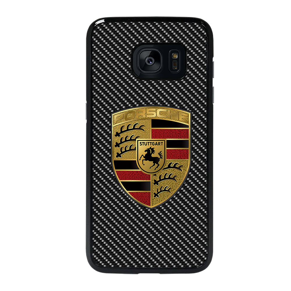 Carbon Porsche Logo Samsung Galaxy S7 Edge Case
