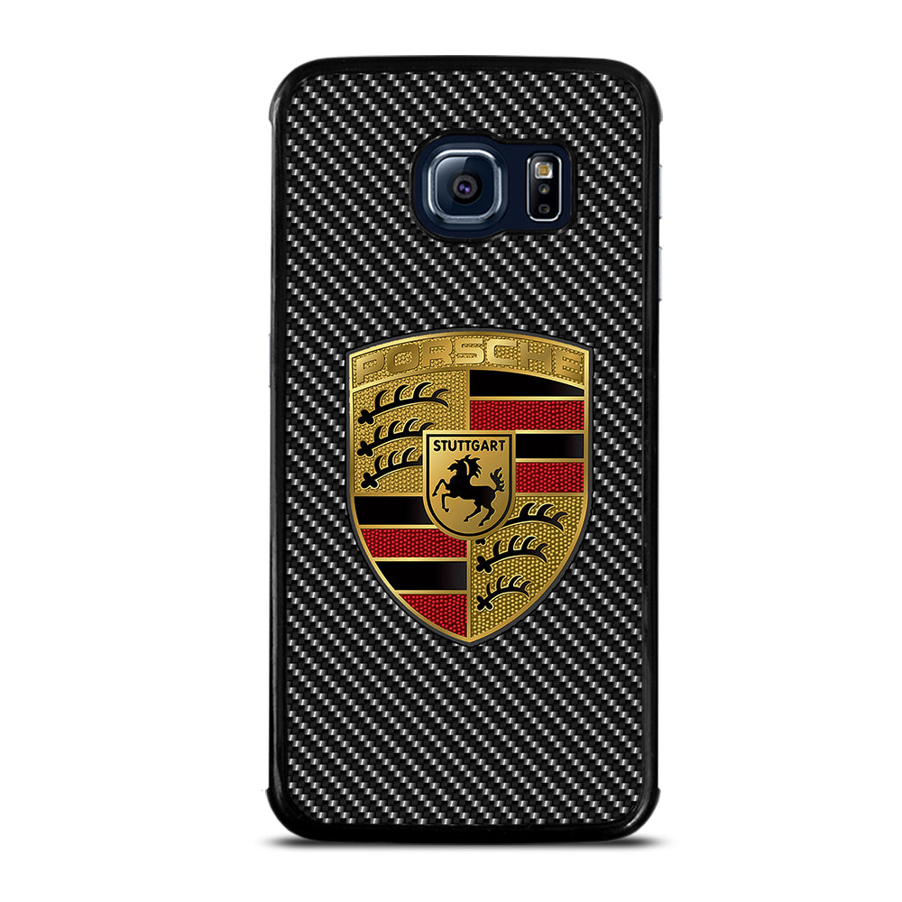 Carbon Porsche Logo Samsung Galaxy S6 Edge Case