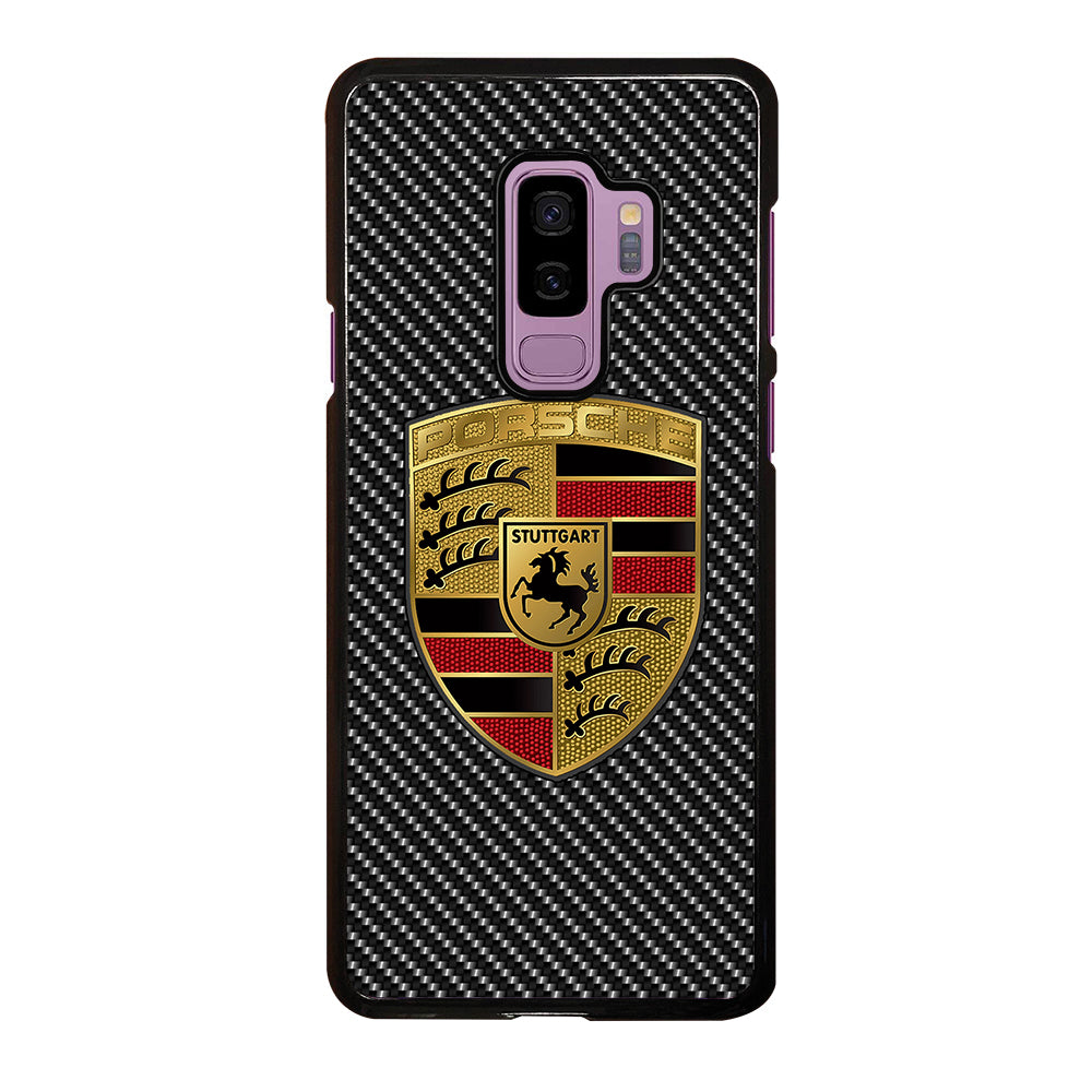 Carbon Porsche Logo Samsung Galaxy S9 Plus Case
