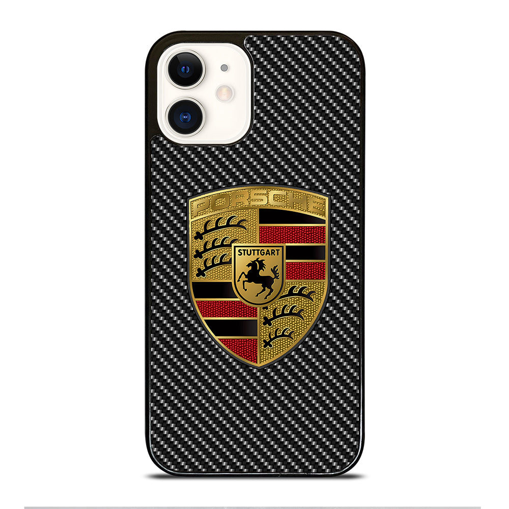 Carbon Porsche Logo iPhone 12 Case