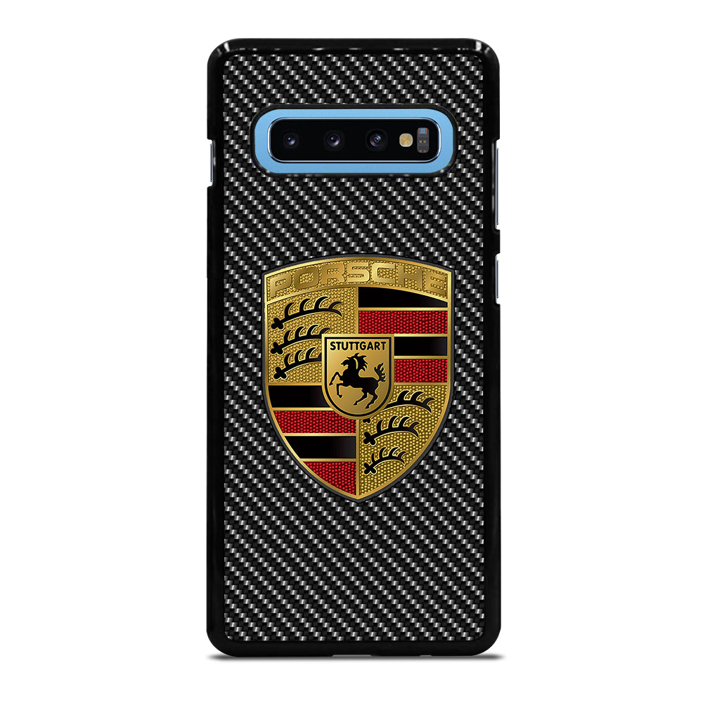 Carbon Porsche Logo Samsung Galaxy S10 Plus Case