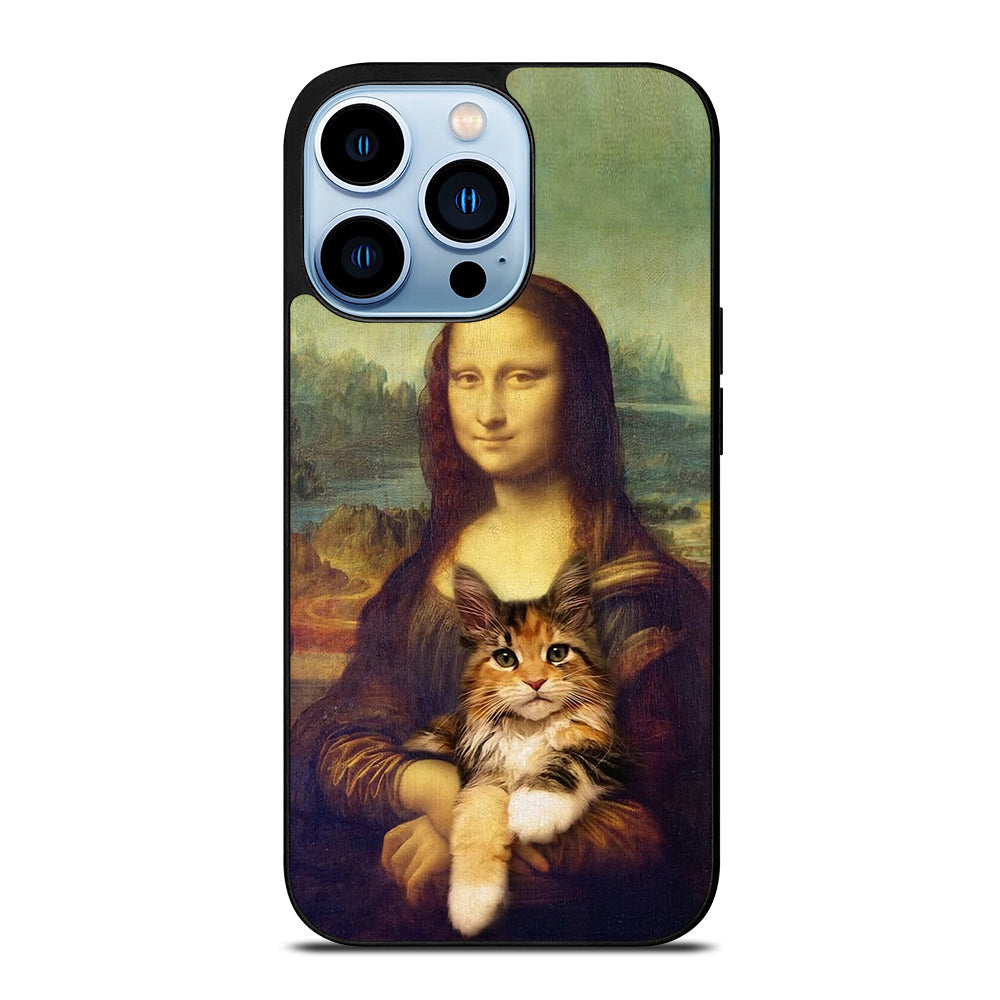 Cat And Monalisa iPhone 13 Pro Max Case