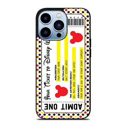 Custom Personalized Disney Ticket iPhone 13 Pro Max Case