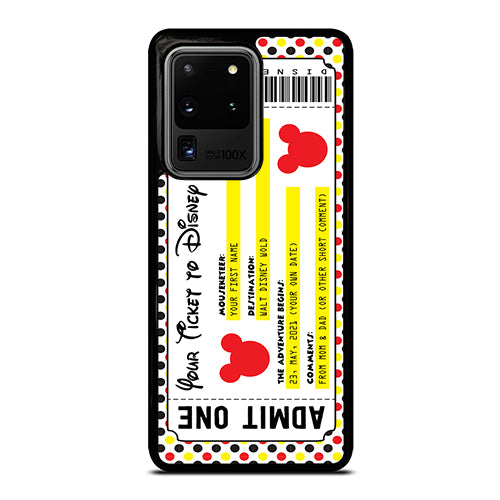 Custom Personalized Disney Ticket Samsung Galaxy S20 Ultra / S20 Ultra 5G Case
