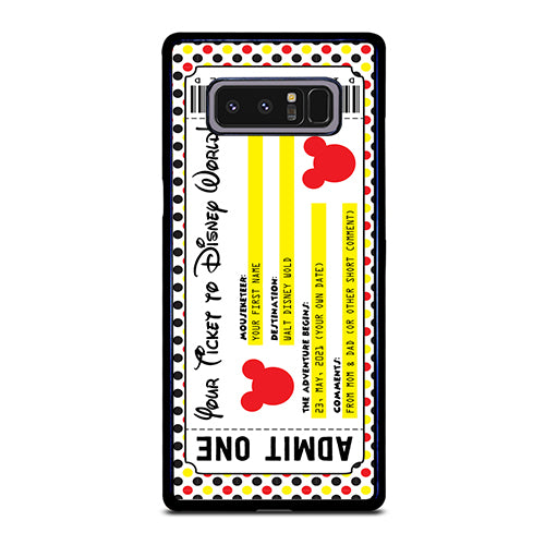 Custom Personalized Disney Ticket Samsung Galaxy Note 8 Case