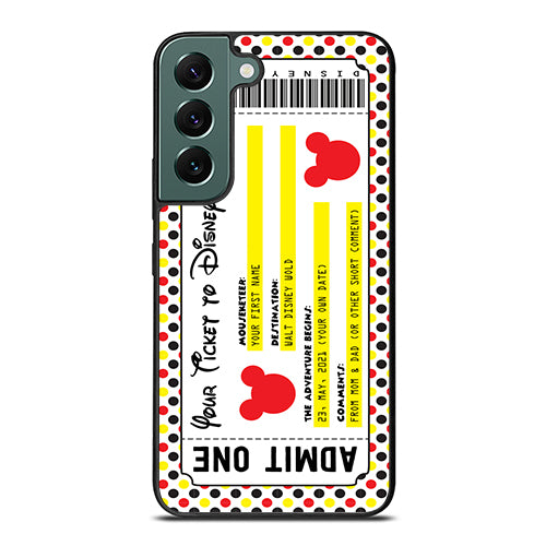 Custom Personalized Disney Ticket Samsung Galaxy S22 5G Case
