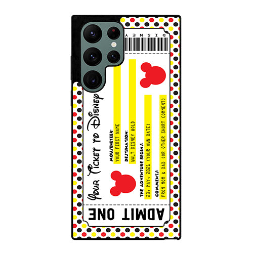 Custom Personalized Disney Ticket Samsung Galaxy S22 Ultra 5G Case