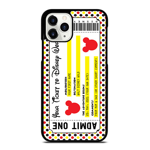 Custom Personalized Disney Ticket iPhone 11 Pro Case