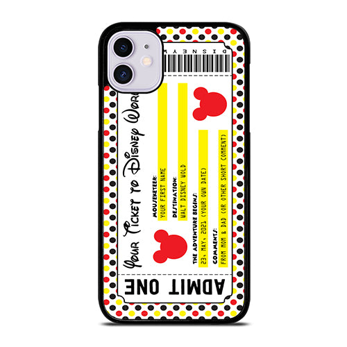 Custom Personalized Disney Ticket iPhone 11 Case
