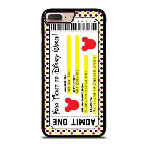 Custom Personalized Disney Ticket iPhone 7 Plus / 8 Plus Case