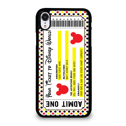 Custom Personalized Disney Ticket iPhone XR Case