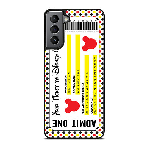 Custom Personalized Disney Ticket Samsung Galaxy S21 Plus 5G Case