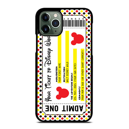 Custom Personalized Disney Ticket iPhone 11 Pro Max Case