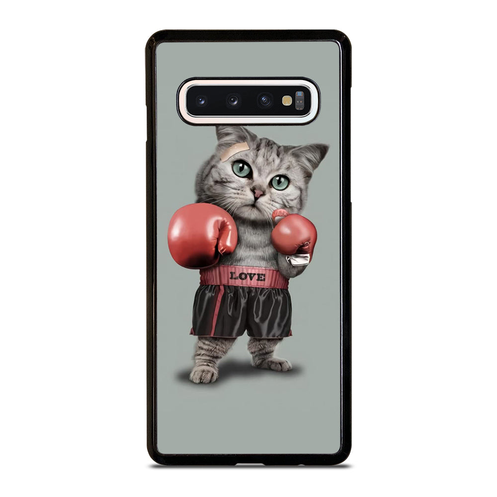 Cute Cat Boxing Samsung Galaxy S10 Case