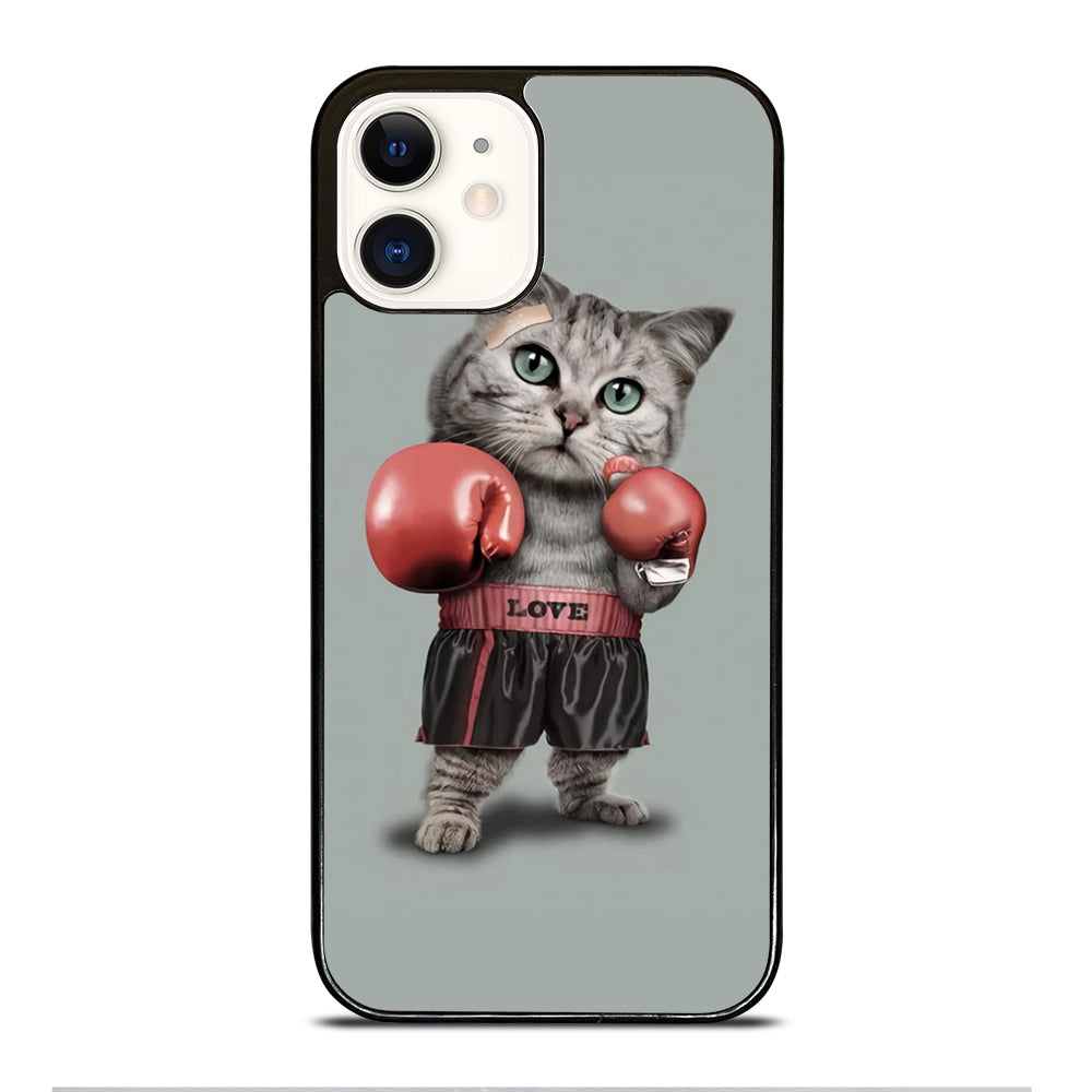 Cute Cat Boxing iPhone 12 Case