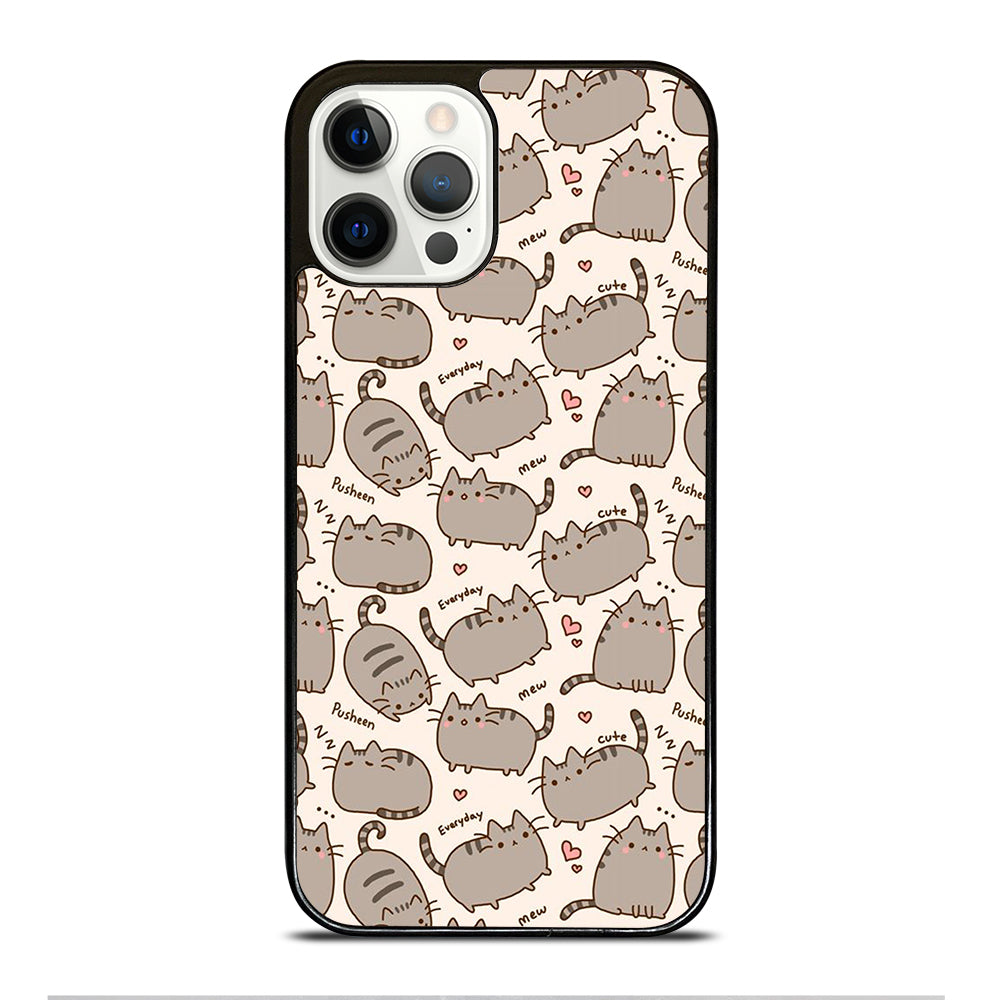 Cute Pusheen Cat Cartoon Collage iPhone 12 Pro Case
