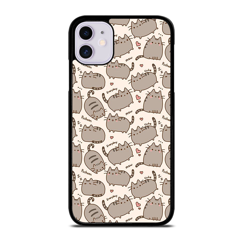 Cute Pusheen Cat Cartoon Collage iPhone 11 Case