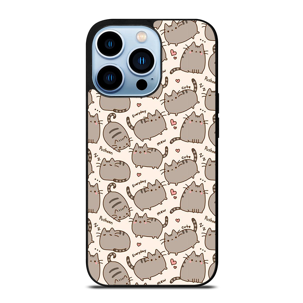 Cute Pusheen Cat Cartoon Collage iPhone 13 Pro Max Case