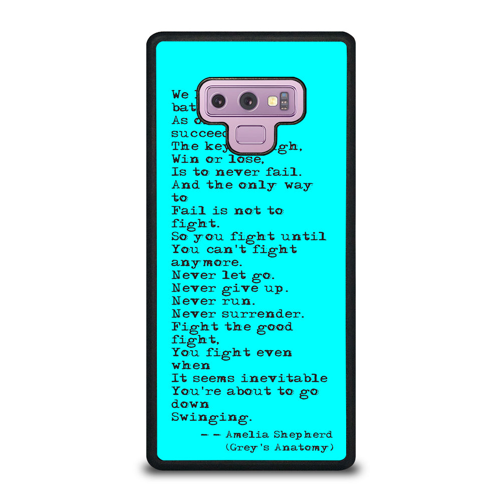 GREY'S ANATOMY QUOTES Samsung Galaxy Note 9 Case