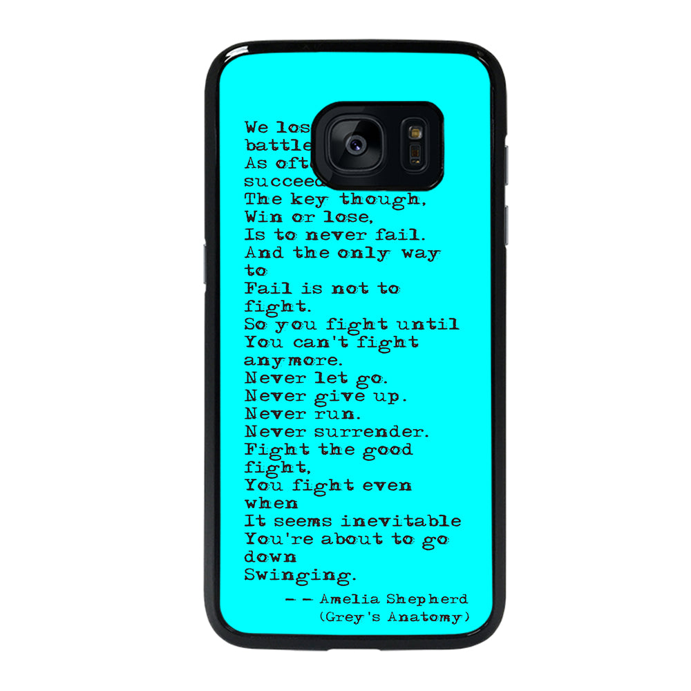 GREY'S ANATOMY QUOTES Samsung Galaxy S7 Edge Case