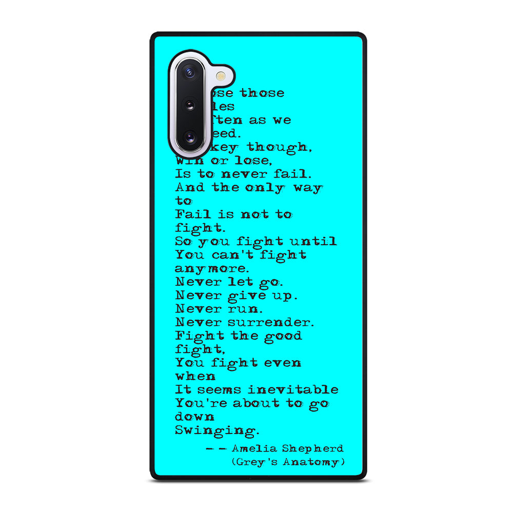 GREY'S ANATOMY QUOTES Samsung Galaxy Note 10 Case