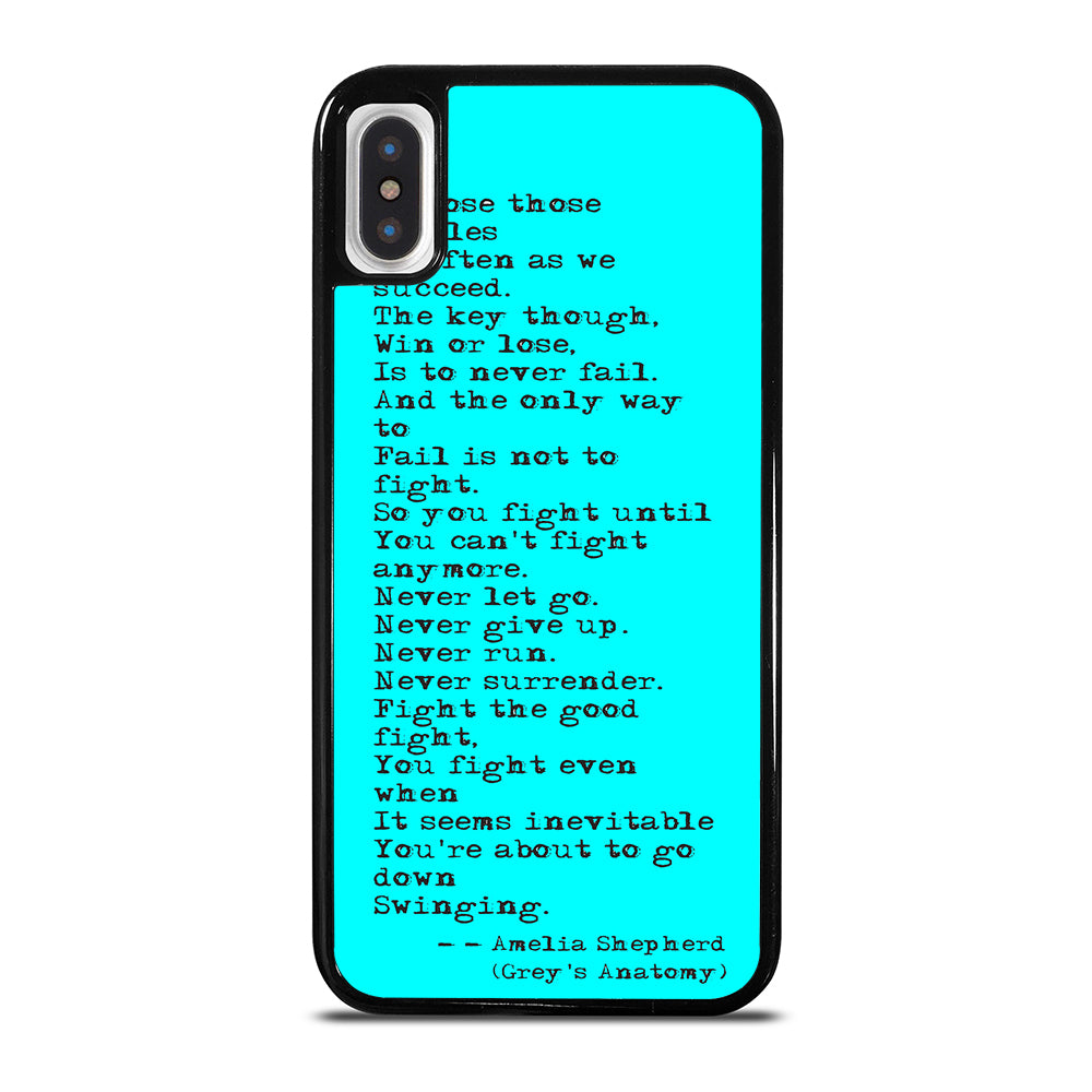 GREY'S ANATOMY QUOTES iPhone X / XS Case