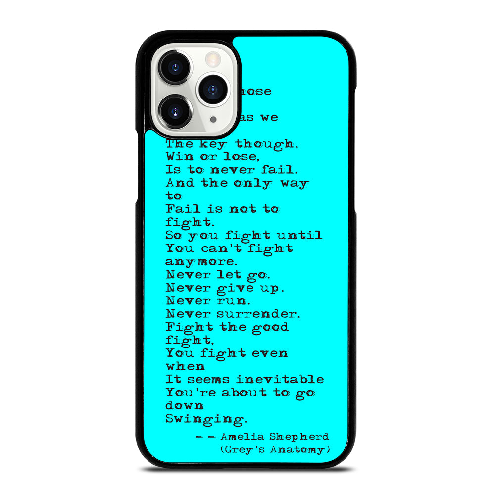 GREY'S ANATOMY QUOTES iPhone 11 Pro Case