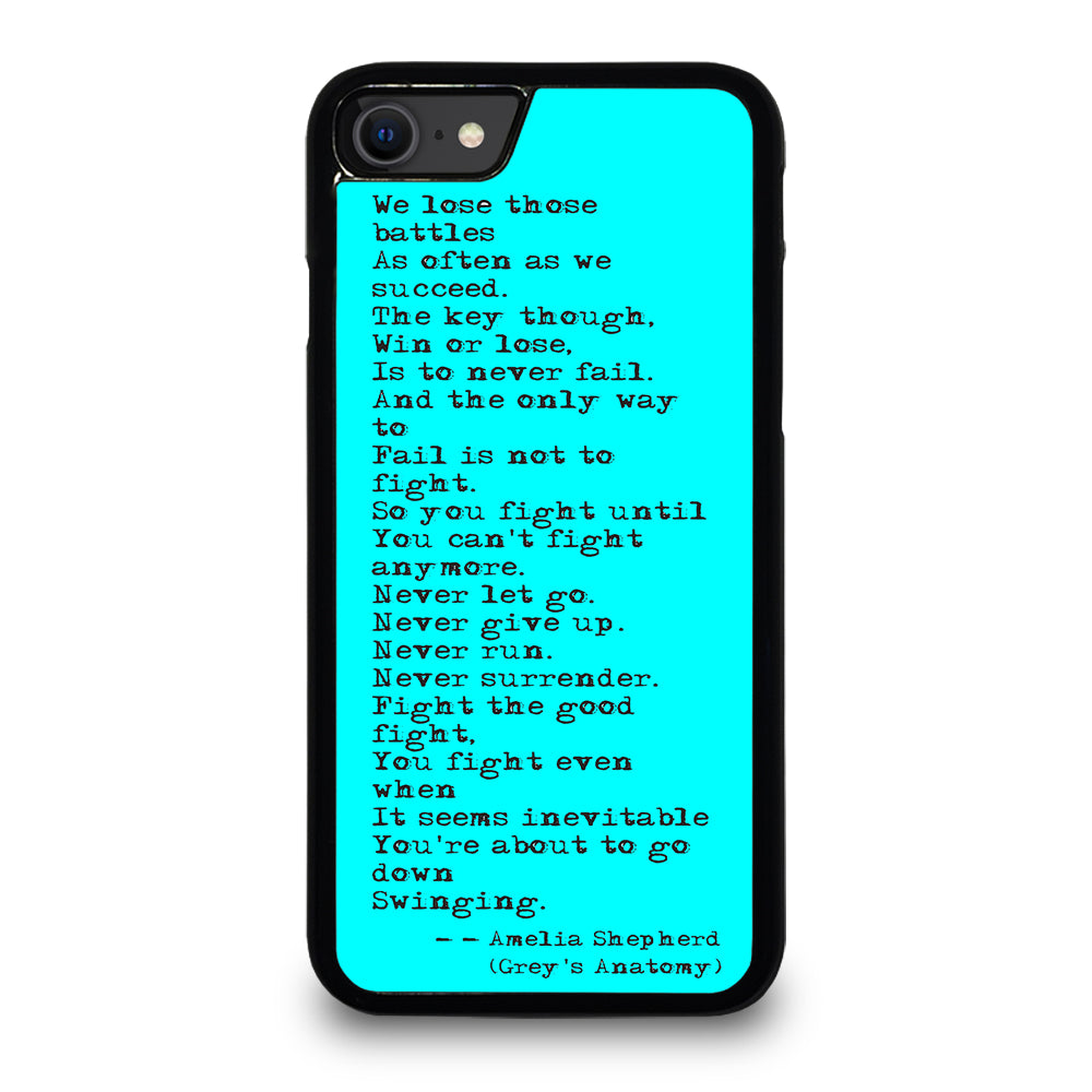 GREY'S ANATOMY QUOTES iPhone SE 2020 Case