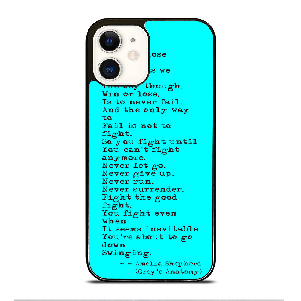 GREY'S ANATOMY QUOTES iPhone 12 Case