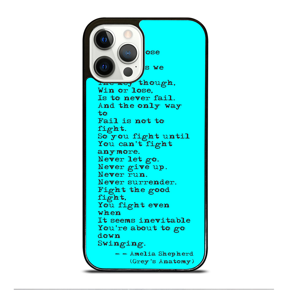 GREY'S ANATOMY QUOTES iPhone 12 Pro Case