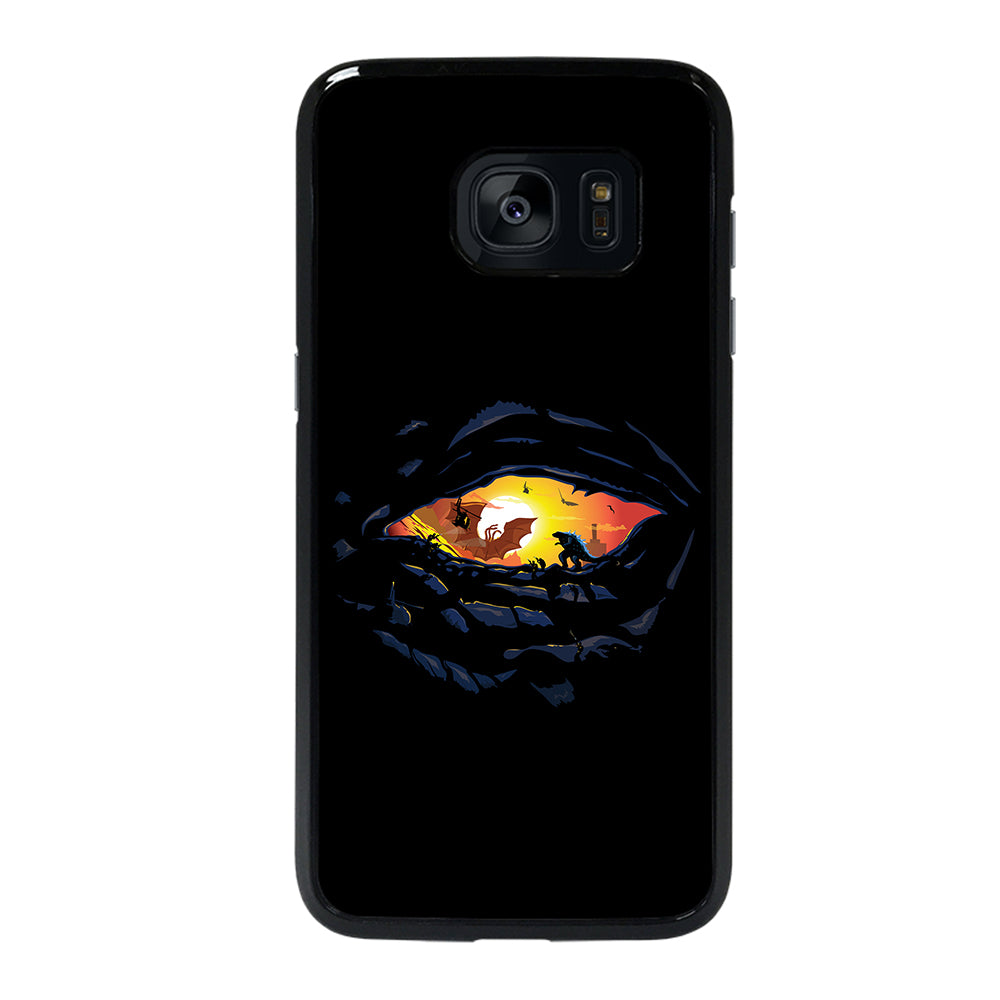 Godzilla War In Eye Painting Art Samsung Galaxy S7 Edge Case