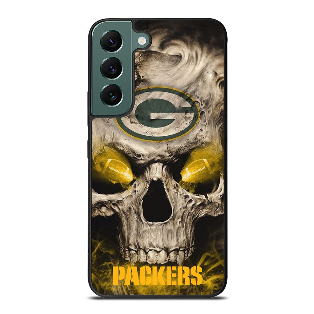 Green Bay Packers Skull Samsung Galaxy S22 5G Case