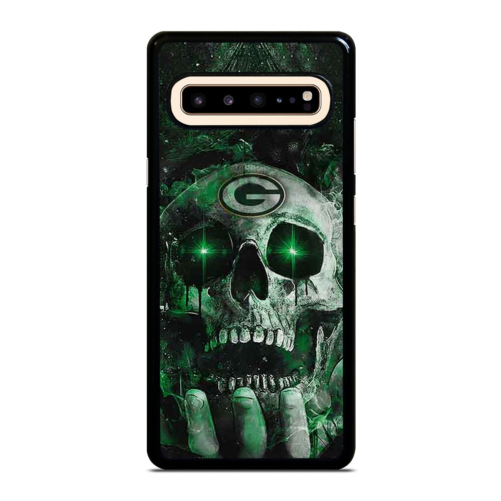 Green Bay Skull On Hand Samsung Galaxy S10 5G Case