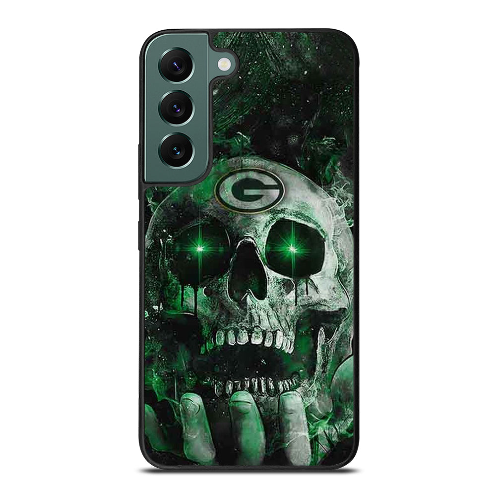 Green Bay Skull On Hand Samsung Galaxy S22 5G Case